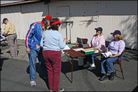 people at registration