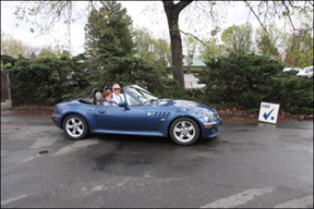 blue BMW Z3